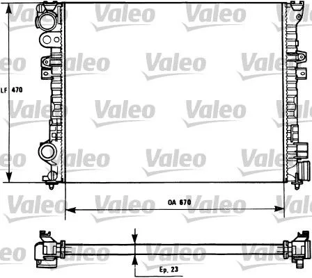 Radiateur, refroidissement du moteur VALEO 731166