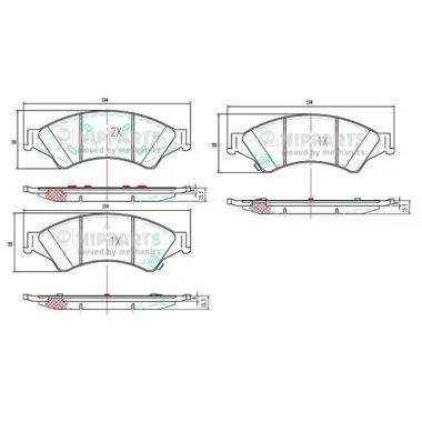 Kit de plaquettes de frein NIPPARTS N3603075