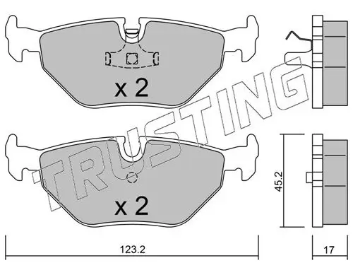 Kit de plaquettes de frein TRUSTING 185.0
