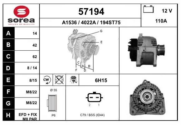 Alternateur EAI 57194
