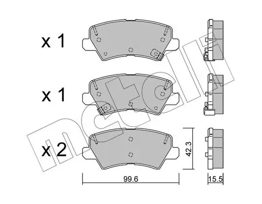 Kit de plaquettes de frein METELLI 22-1166-0