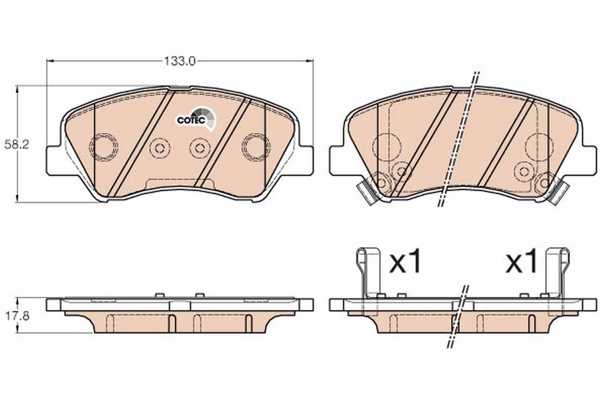 Kit de plaquettes de frein TRW GDB3548