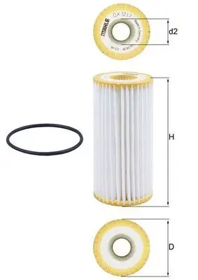 Filtre à huile MAHLE ORIGINAL OX 1217D