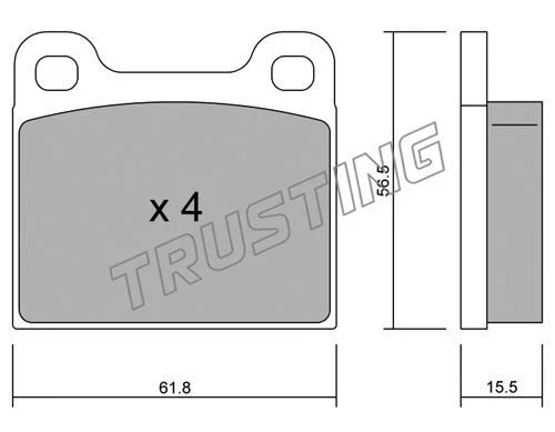 Kit de plaquettes de frein TRUSTING 003.4