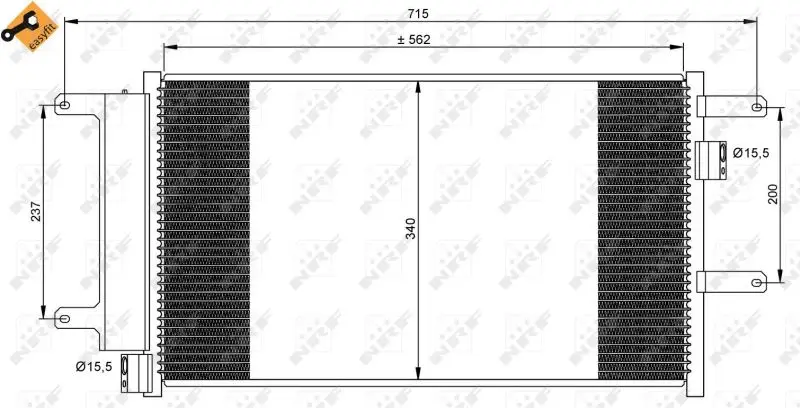 Radiateur climatisation NRF 35751