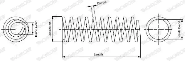 Ressort de suspension MONROE SP3499