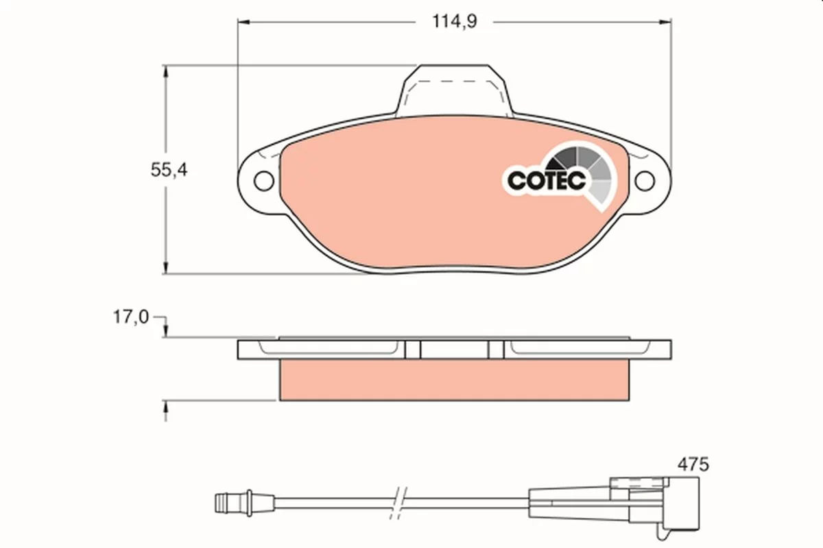 Kit de plaquettes de frein TRW GDB1115