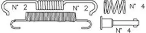 Kit d'accessoires, mâchoire de frein METELLI K375