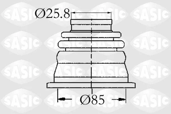 Soufflet, arbre de commande SASIC 4003408