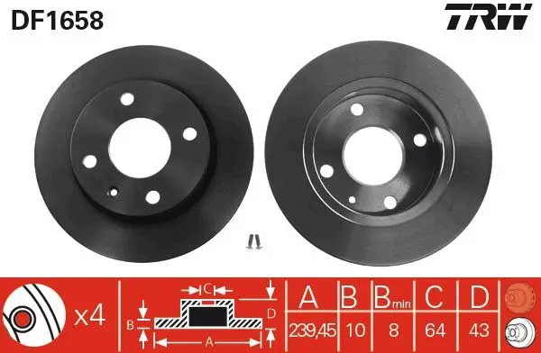 Disque de frein TRW DF1658