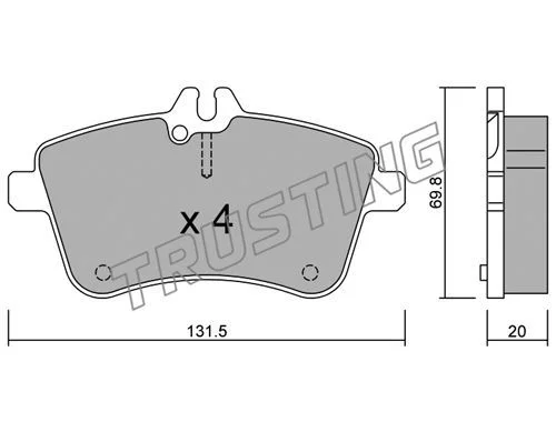 Kit de plaquettes de frein TRUSTING 663.0