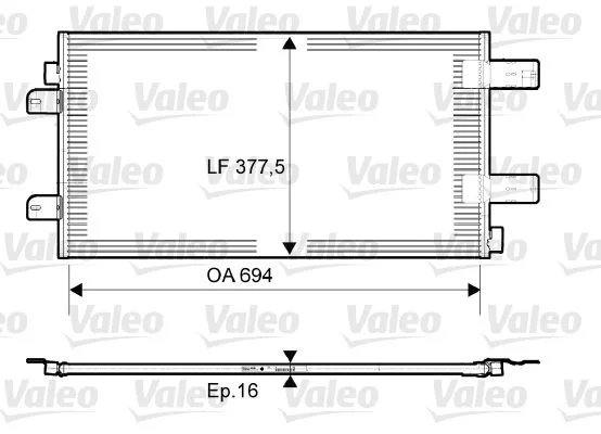 Radiateur climatisation VALEO 814003