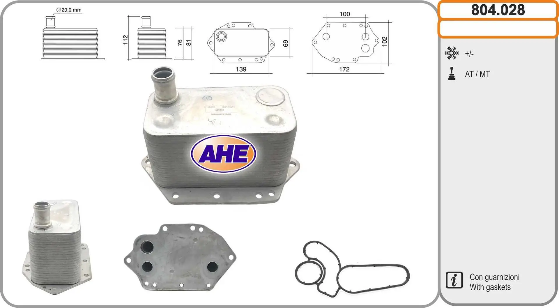 Radiateur d'huile AHE 804.028
