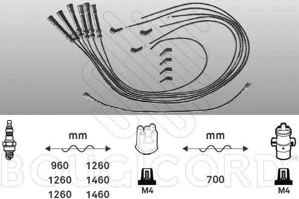 Kit de câbles d'allumage BOUGICORD 4106