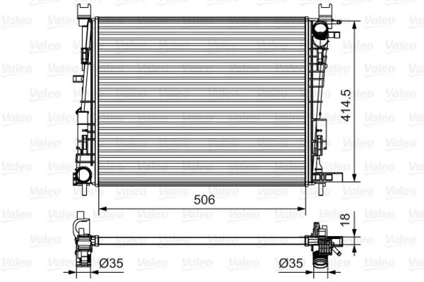 Radiateur, refroidissement du moteur VALEO 735634