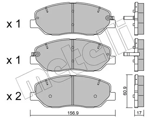 Kit de plaquettes de frein METELLI 22-0787-0