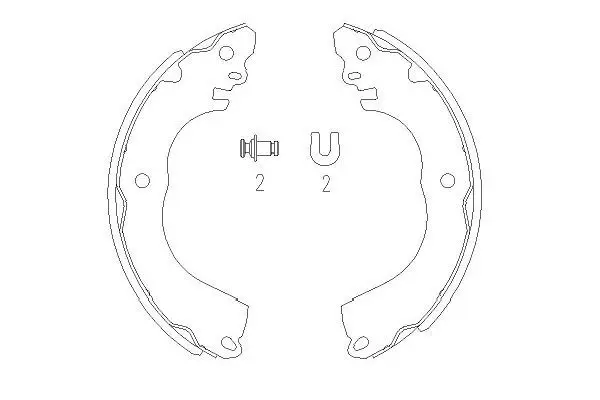 Jeu de mâchoires de frein KAVO PARTS KBS-7416