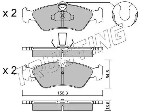 Kit de plaquettes de frein TRUSTING 320.0