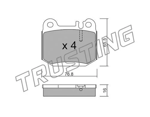 Kit de plaquettes de frein TRUSTING 580.0