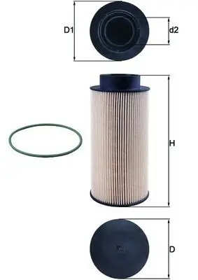 Filtre à carburant MAHLE ORIGINAL KX 182/1D