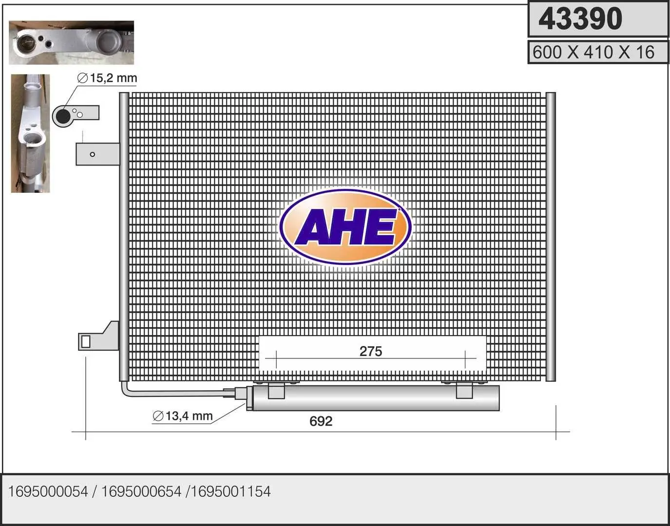 Radiateur climatisation AHE 43390