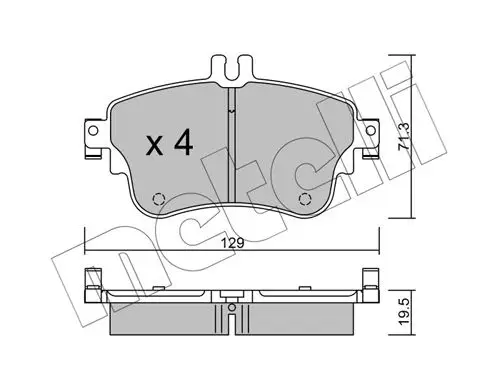 Kit de plaquettes de frein METELLI 22-0964-0