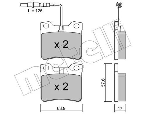 Kit de plaquettes de frein METELLI 22-0192-0