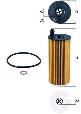 Filtre à huile MAHLE ORIGINAL OX 404D