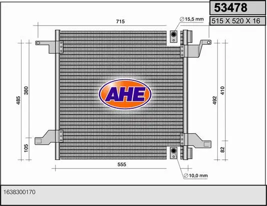 Radiateur climatisation AHE 53478