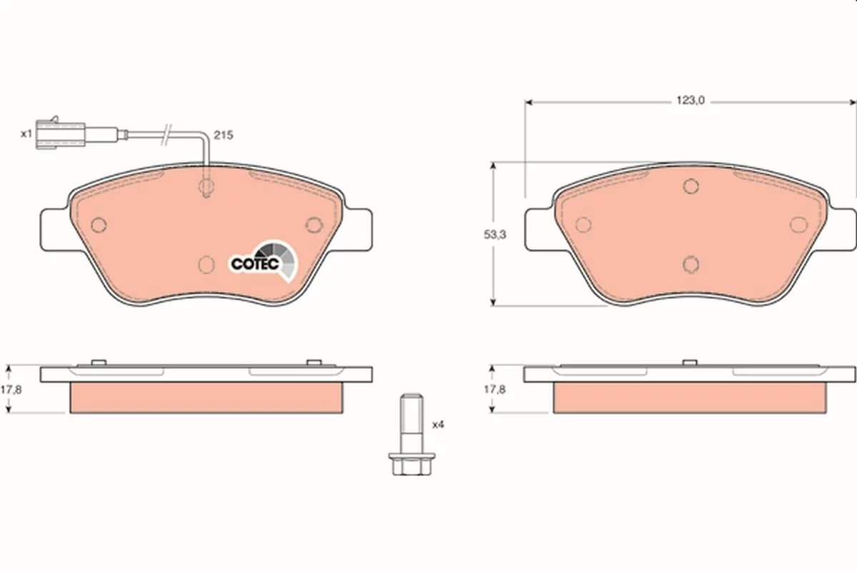 Kit de plaquettes de frein TRW GDB1482