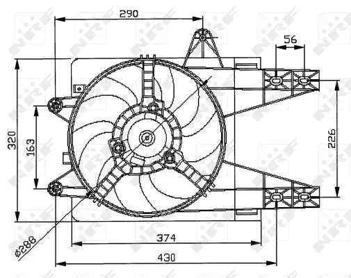 Ventilateur, refroidissement du moteur NRF 47038