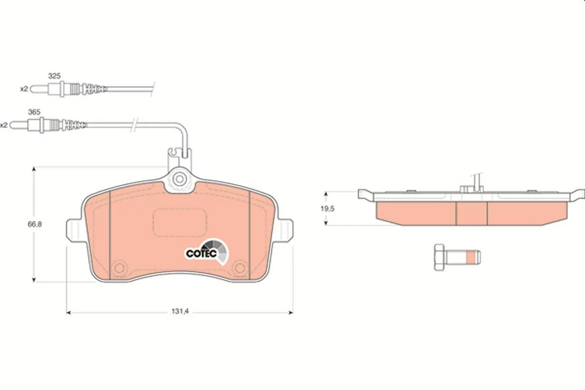 Kit de plaquettes de frein TRW GDB1594