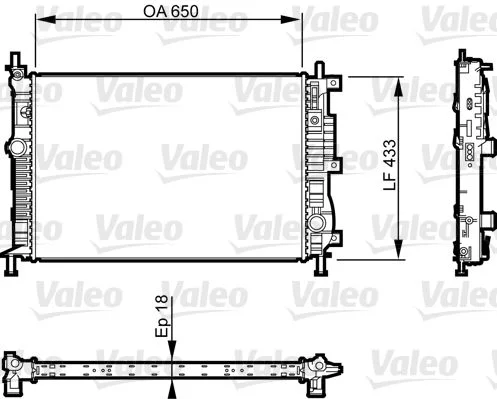Radiateur, refroidissement du moteur VALEO 735555