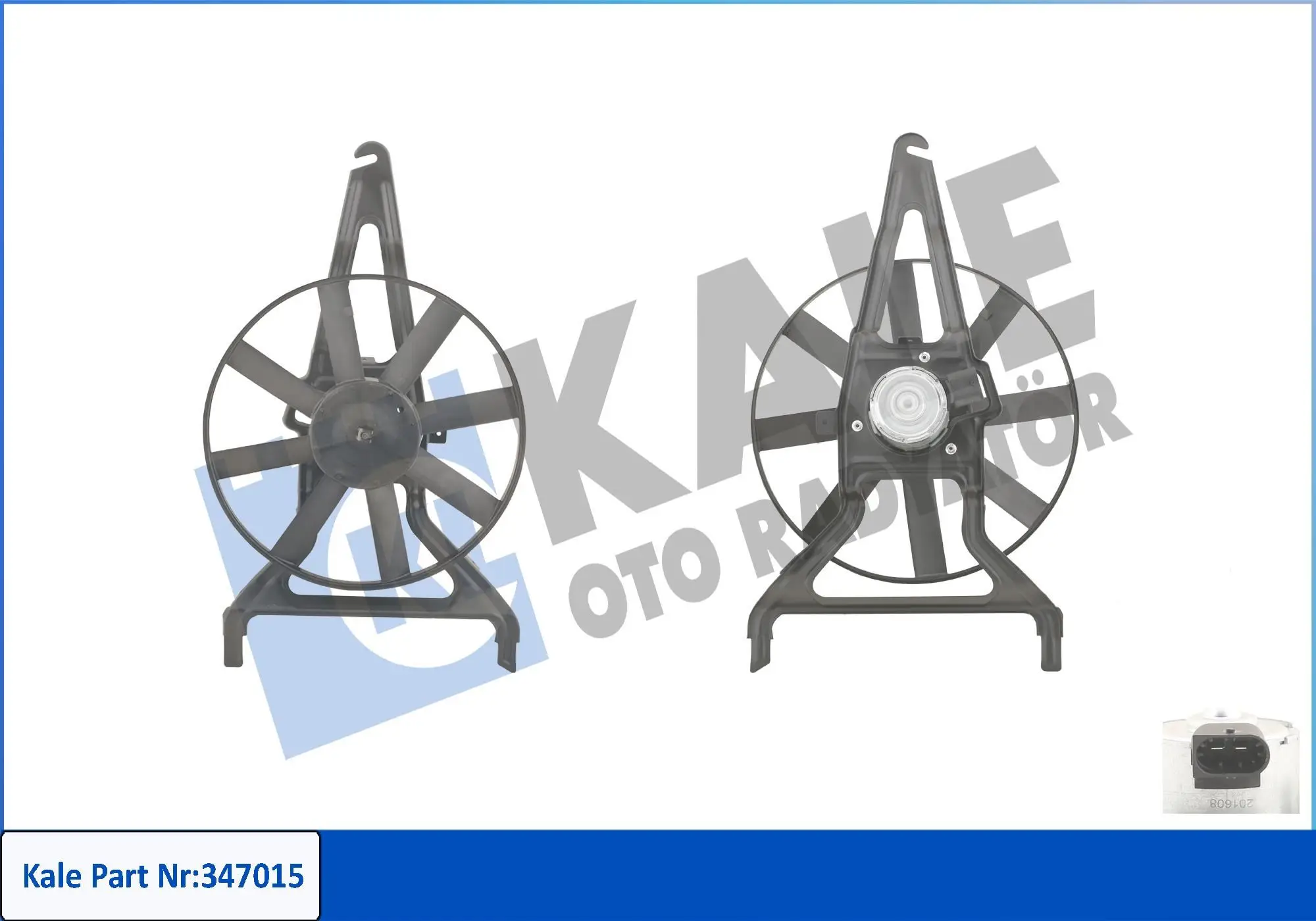 Ventilateur, refroidissement du moteur KALE OTO RADYATÖR 347015