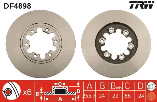 Disque de frein TRW DF4898
