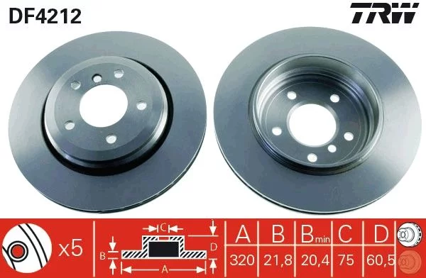 Disque de frein TRW DF4212
