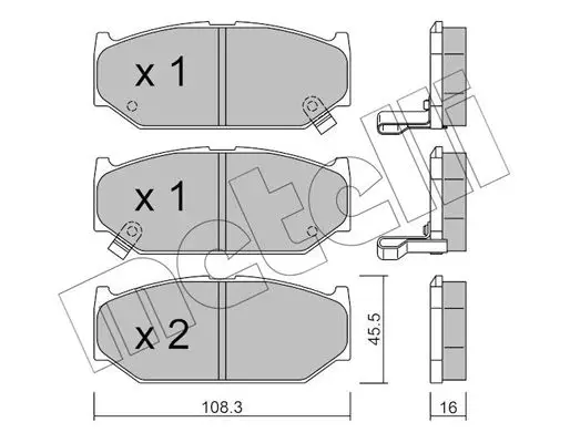 Kit de plaquettes de frein METELLI 22-0897-0