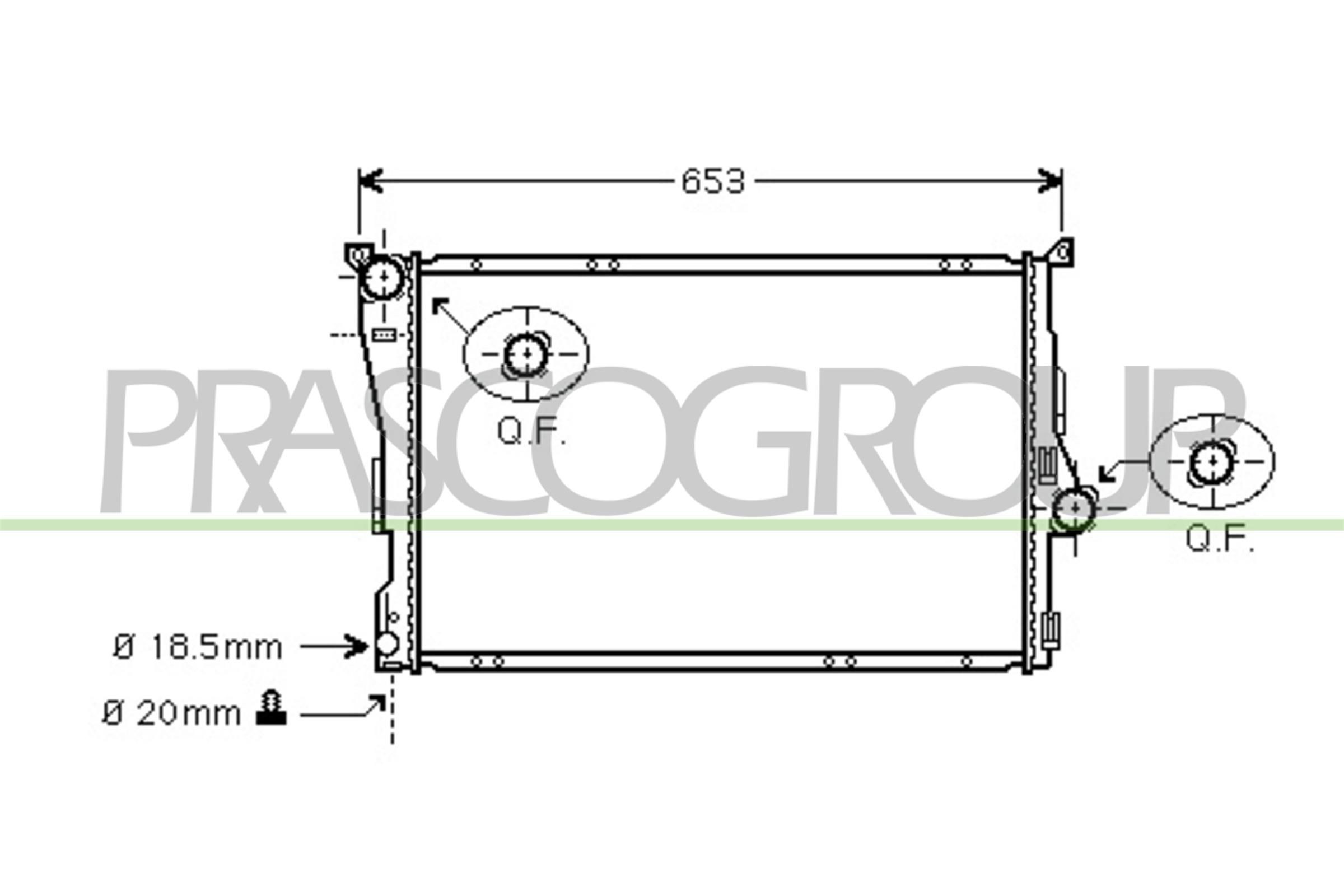 Radiateur, refroidissement du moteur PRASCO BM018R001