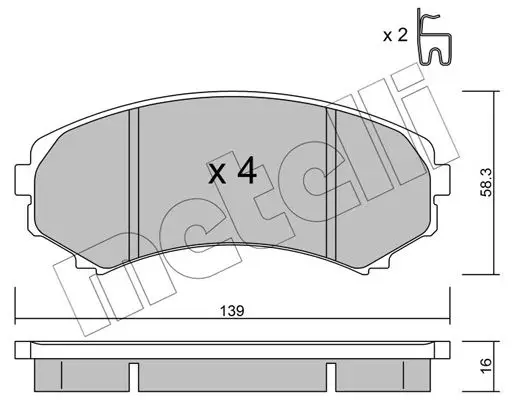 Kit de plaquettes de frein METELLI 22-0399-0
