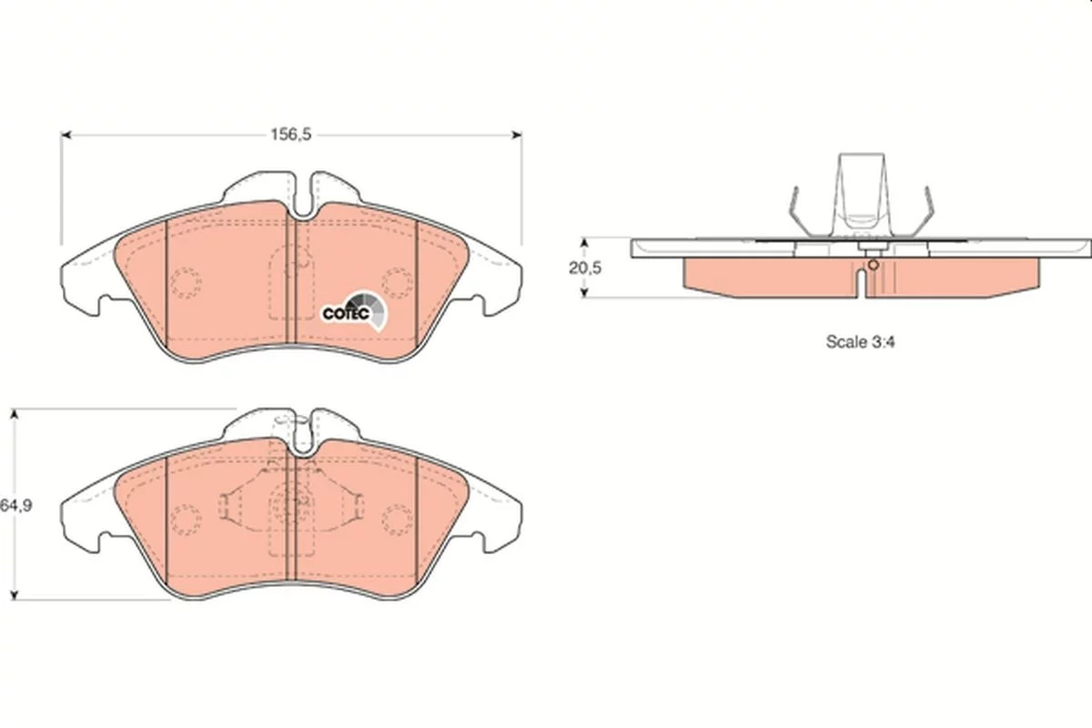 Kit de plaquettes de frein TRW GDB1220