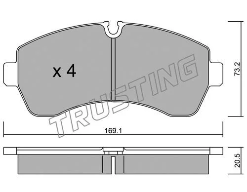 Kit de plaquettes de frein TRUSTING 689.0
