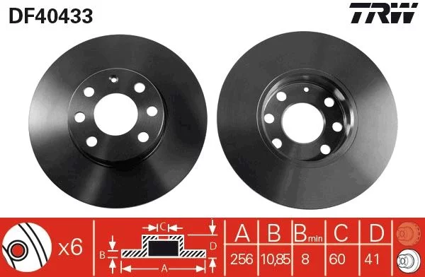 Disque de frein TRW DF4043