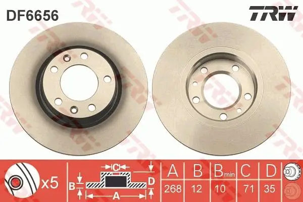 Disque de frein TRW DF6656