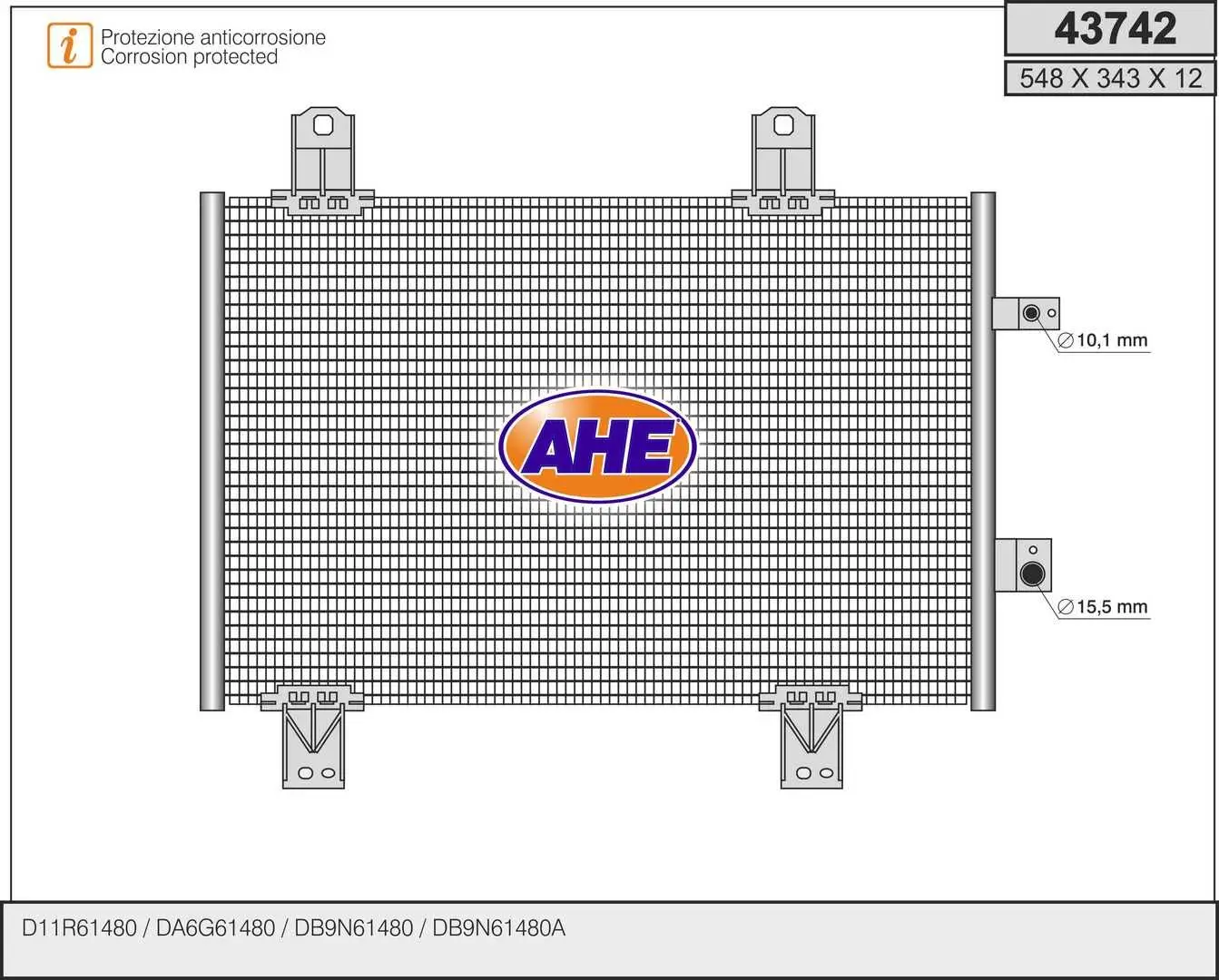 Radiateur climatisation AHE 43742
