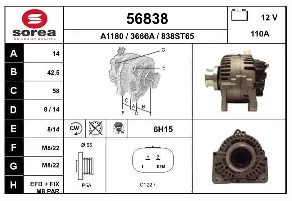 Alternateur EAI 56838