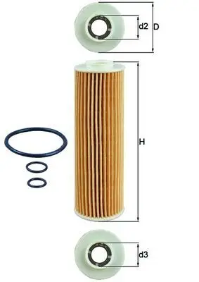 Filtre à huile MAHLE ORIGINAL OX 183/5D