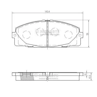 Kit de plaquettes de frein NIPPARTS N3602144