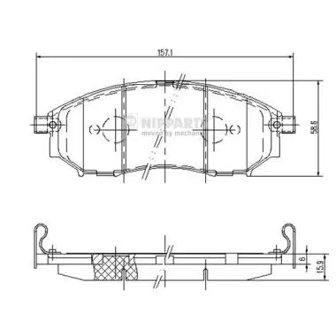 Kit de plaquettes de frein NIPPARTS J3601094