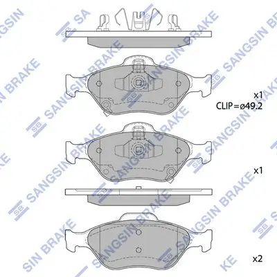 Kit de plaquettes de frein Hi-Q SP1631
