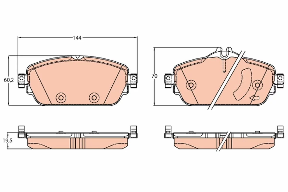 Kit de plaquettes de frein TRW GDB2070